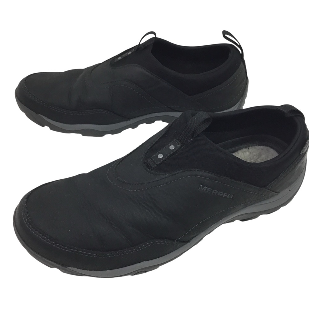 Merrell Bracken Insulated Nubuck Leather Waterproof Hiking Shoes Black - Picture 14 of 14